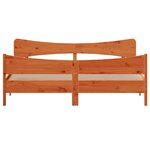 vidaXL Cadre de lit sans matelas cire marron 200x200cm bois pin massif