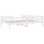 vidaXL Cadre de lit sans matelas blanc 100x200 cm bois de pin massif