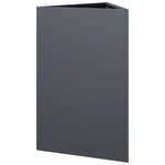 vidaXL Jardinière anthracite triangulaire 50x43x75 cm acier