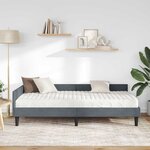 vidaXL Cadre de lit d'angle avec matelas Autre 2 Pièces Gris Velours