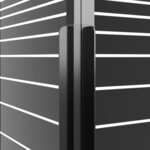 vidaXL Cabine de douche à rayures ESG 90x70x180 cm Noir
