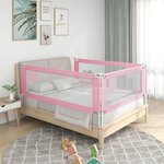 vidaXL Barrière de sécurité de lit enfant Rose 90x25 cm Tissu