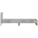 vidaXL Cadre de lit sans matelas avec lumières LED gris béton 75x190cm