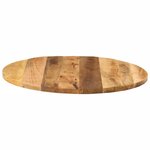 vidaXL Dessus de table Ø 70x2 5 cm rond bois massif de manguier brut