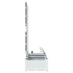 vidaXL Pots de jardin Blanc 120 x 40 x 126 cm Acier