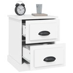 vidaXL Table de chevet blanc 39x39x47 5 cm bois d’ingénierie