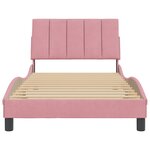 vidaXL Cadre de lit sans matelas rose 100x200 cm velours