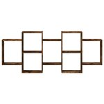 vidaXL Étagère murale chêne fumé 159x18x65 cm bois d'ingénierie