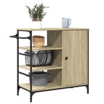 vidaXL Chariot de cuisine chêne sonoma bois d'ingénierie