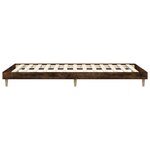 vidaXL Cadre de lit chêne fumé 75x190 cm bois d'ingénierie