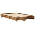 vidaXL Cadre de lit sans matelas vieux bois 120x200 cm bois ingénierie