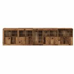 vidaXL Buffet LED Bois ancien 283 x 37 x 67 cm Bois d'ingénierie