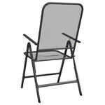 vidaXL Chaises pliables jardin lot de 2 Maille métallique Anthracite
