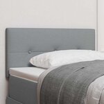 vidaXL Tête de Lit LED avec des lumières à LED Gris clair 90 cm tissu