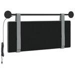vidaXL Tête de lit suspendue Gris clair Tissu