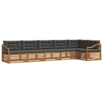 vidaXL Ensemble de canapés d'extérieur 6 pc Naturel et Anthracite