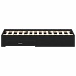 vidaXL Cadre de lit Chêne noir 180 x 200 cm Bois d'ingénierie