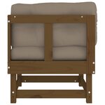 vidaXL Canapés d'angle et coussins 2Pièces marron miel bois de pin massif