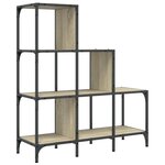 vidaXL Bibliothèque chêne sonoma 92x30x102 cm bois ingénierie et métal