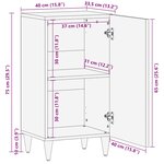 vidaXL Buffet 40x33 5x75 cm bois de manguier massif