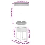 vidaXL Ensemble de bar de jardin 5 Pièces avec coussins noir poly rotin