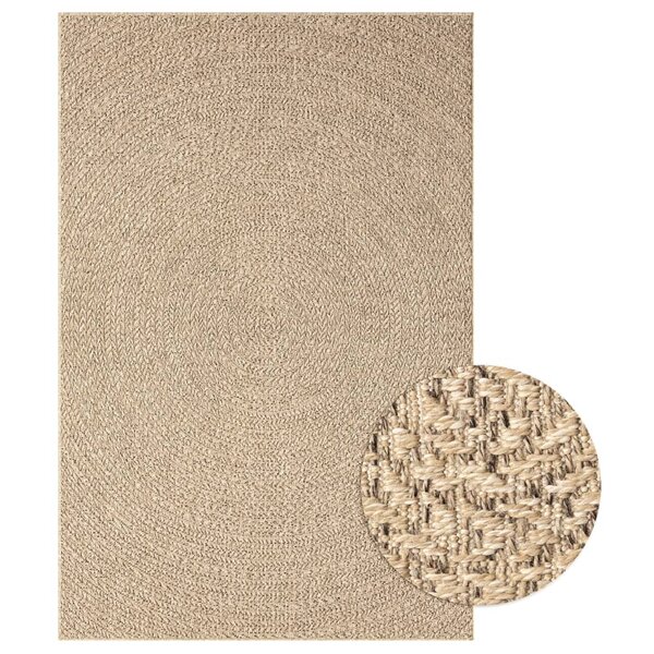 vidaXL Tapis 140x200 cm aspect jute intérieur et extérieur