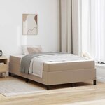 vidaXL Cadre de lit avec matelas Cappuccino 120 x 200 cm Faux cuir