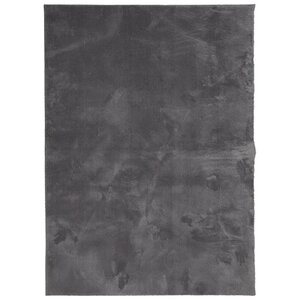 vidaXL Tapis HUARTE à poils courts doux lavable anthracite 140x200 cm