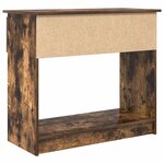 vidaXL Table console avec tiroirs chêne fumé 85 5x38 5x74 5 cm