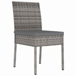 vidaXL Ensemble de salle à manger pour jardin 9 Pièces Gris