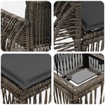 vidaXL Ensemble de canapé de jardin 12 Pièces Gris et Gris foncé