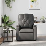 vidaXL Fauteuil de massage inclinable Gris Similicuir