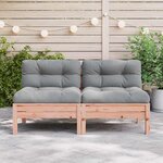 vidaXL Canapé de jardin sans accoudoirs et coussins 2 Pièces bois douglas
