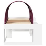 vidaXL Cadre de lit avec tunnel 3 Pièces Blanc et rouge Bois d'ingénierie