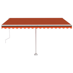 vidaXL Auvent automatique sur pied 450x350 cm Orange/marron