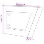 vidaXL Supports d'étagères pour lavabo 2 Pièces noir trapèze acier