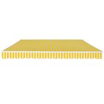 vidaXL Auvent pliable manuel 400 cm Jaune/blanc