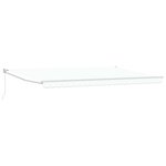 vidaXL Auvent Rétractable Blanc 500 × 300 cm Tissu et Métal