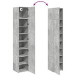 vidaXL Armoire de rangement mince gris béton 40x42 5x225 cm