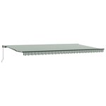 vidaXL Auvent Rétractable Vert et blanc 600 × 300 cm