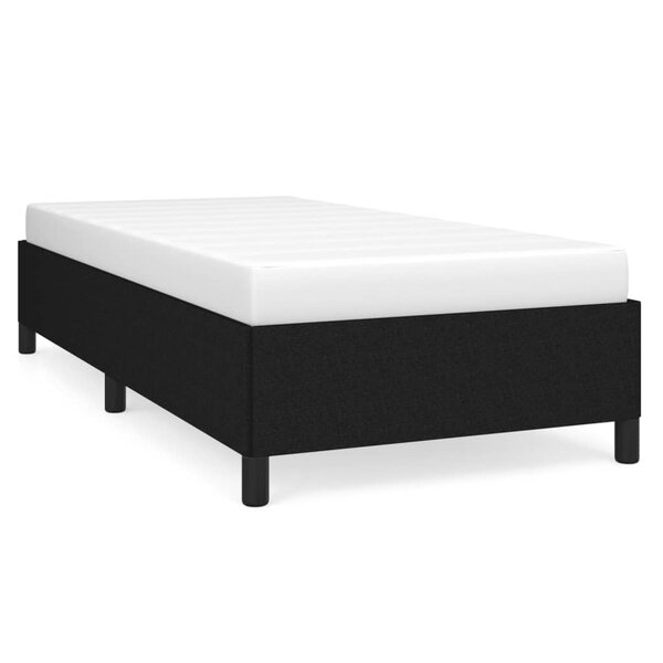 vidaXL Cadre de lit sans matelas noir 100x200 cm tissu
