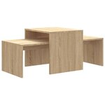 vidaXL Ensemble de tables basses Chêne sonoma bois d’ingénierie