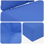 vidaXL Coussin de canapé d'extérieur 2 Pièces Bleu royal Polyester