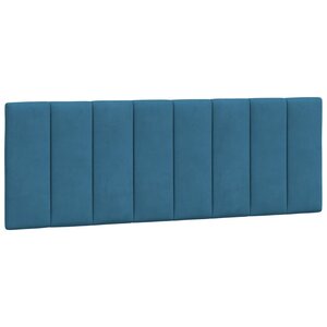 vidaXL Coussin de tête de lit bleu 140 cm velours