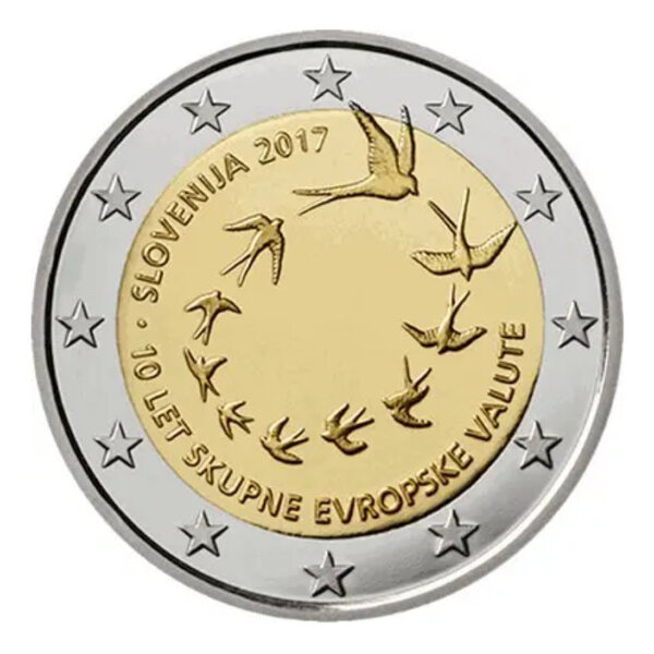2 euros commémorative Slovénie 2017 - 10 ans de l'Euro.