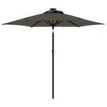 vidaXL Parasol de jardin avec mât en acier anthracite 225x225x212 cm