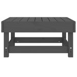 vidaXL Repose-pied de jardin gris bois de pin massif