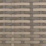 vidaXL Chaise de jardin avec tabouret marron clair résine tressée