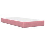 vidaXL Cadre de lit avec matelas Rose 100 x 200 cm Velours