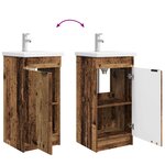 vidaXL Meuble de salle de bain avec évier Bois ancien